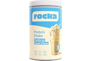 Rocka Nutrition Protein Shake Vegan Protein Powder, Vegetable Protein Powder with 20 g Protein per Serving, Multicomponent Protein, 100% Flavour (900 g, Vanilla Ice Cream)