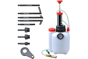 Zoomtools 3L Outil de Remplissage d'Huile de Boîte de Vitesses, outil de transfert de liquide de système de remplissage d'huile avec 8 adaptateurs en alliage