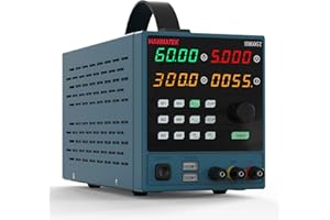 HANMATEK Alimentatore da Banco, Portabile Alimentatore Regolabile Laboratorio 0-5A / 0-60 V, Memoria 6 Set Dati, Controllo del Computer e Pulsante, Funzionamento Automatico