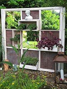 Amazon.de: Sichtschutz Garten Trennwand "Shabby Wall Mirrow" aus Holz