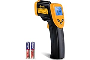 Etekcity Infrared Thermometer Gun,-50°C~450°C（-58°F~842°F）,Digital IR Temperature Gun for Cooking,Pizza Oven,Refrigerator,Industrial,Reptile（Not for Human ）Yellow/Black