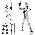 Winnsell T13 Action Figure, 3D Printed Action Figures Multi-Jointed Movable Robot Figures Lucky 13 Action Figures Activity Robot for Home Desktop Decoration Gift Signs (White)