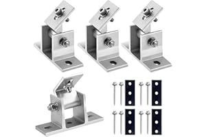mizikuu Support Panneau Solaire, 4 Pièces Crochets de Toit Support de Fixation Panneaux Solaire en Z Support de Module Photovoltaïque Réglable Indépendant pour Camping , Car, Toit et Mur