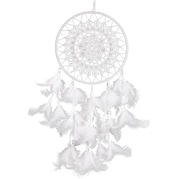 Attrape-Rêves En Plumes Pour Voiture Ou Maison - Fait Main, Style Amérindien - Longueur 30cm