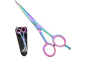 Kimex London Multicolour Stainless Steel Hairdressing Thinning Scissors for Professional Barbers, Hair Barber, Right Hand Hair Cutting Scissors