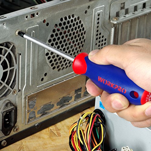 WORKPRO 37-tlg. Schraubendreher-Set mit Bitsatz, für Rauchmelder, Reinigungswerkzeuge, Tapeten, Akkuschrauber, Werkzeugkoffer, Gartenwerkzeug - 6