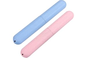 LOOKKA 2 Stück Zahnbürsten Etui,Zahnburstenhülle für Zuhause, Reise Portable Zahnbürste Kopf Abdeckungen Zahnbürste Schutzhülle,Reise Zahnbürste Mit Bodenentlüftung, Reisezahnbürste für Reise und Business.