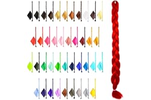 ‎MYBRAIDS YOUR BRAIDS! MyBraids 1er Pack 1-farbiges Premium Braid Haar 2m lang für Rasta Zöpfe Dreads Crochet Twist Box Braids Cornrows Kunsthaar Extensions Flechten Flechtfrisuren (12-AY Rubinrot)