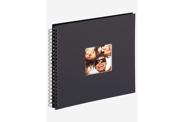 walther design Album Photo Noir 30 x 30 cm Album Spirale avec découpe de Couverture, Fun SA-110-B