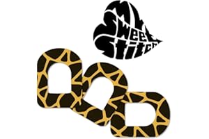MySweetStitch | Plaster do Omnipod | Wodoodporny i przyjazny dla skóry (25 sztuk) | Produkowane w Niemczech | na zewnątrz: Ø 95 x 72mm | Savannah