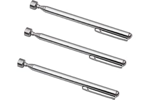 Maizoon 3 pz telescopico magnetico Pickup strumento di recupero magnete con clip tascabile estensibile fino a 38,5 cm/15 pollici forte capacità di trazione per la ricerca di dadi metallici viti