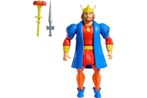 Masters of the Universe Origins Cartoon Collection King Randor | 14 cm actionfigur, 80-tals MOTU-hjä , detaljrik, stridsklubba och svärd, JKC44