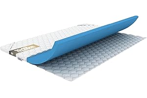 PRODUCENT MATERACY REM-SEN.PL REM-Sen Mattress Topper 70 x 200 cm, Height 6 cm, Gel Foam Hardness H2 Soft, Breathable Gel Topper, Pressure-Relieving Mattress Topper with Removable Microfibre Cover (Washable 60°C), Corner Elastics