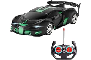 Lotvic Telecomandata Giocattoli per Bambini, Modello in Scala 1: 18, Macchina Telecomandata, Auto telecomandata con luci di lavoro 2.4Ghz, per Ragazzi Ragazze Giochi Giardino Interno Esterno (Nero)