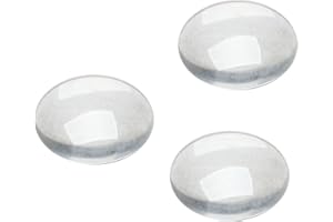 Dophee 50Pcs Crystal Clear Runde Cabochons Flache Rückseite Glaskuppel für DIY Schmuckherstellung 16mm