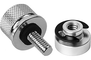 T TAKONE Juego de tuercas de aluminio para asiento de motocicleta y guardabarros trasero, compatible con Harley Davidson Softail Dyna Sportster Touring Street Glide Electra Road King (plata)