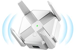 Cluvox Répéteur WiFi, Amplificateur WiFi 1200Mbps, Amplificateur WiFi bi - Bande 5GHz et 2.4GHz avec 4 antennes, Mode répéteur/Routeur/AP, idéal pour Une Utilisation à la Maison/au Bureau