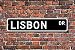 Produktbild Aersing Home Decor Lissabon Schild Geschenk Lissabon Besucher Souvenir Portugal City Lissabon Native Metall Schild für Outdoor Nutzung Innen Street