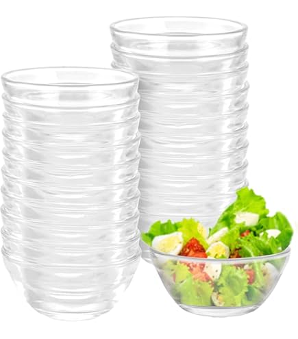 Ferenando 10 Stuks Kleine Glazen Schalen, 6 cm 45ml Glas Schaaltjes voor Sauzen, Rond Mini-Snoepkommen, Kleine Glazen Kommen, Mini-Dipkommen voor Sushi, Sauzen, Snack, Olie en Sojasaus Ferenando 10 Stuks Kleine Glazen Schalen, 6 cm 45ml Glas Schaaltjes voor Sauzen, Rond Mini-Snoepkommen, Kleine Glazen Kommen, Mini-Dipkommen voor Sushi, Sauzen, Snack, Olie en Sojasaus