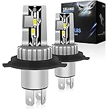 XELORD H4 LED Lampadine Bianca Ad Alta Luminosità,Design di Piccole Dimensioni,Per Fari Luce Auto e Moto DC12V(Confezione da 