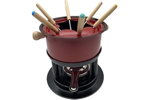 Baoblaze Fondue Pot di fonduta di formaggio Spessita Multipurpoise Fondue Maker di Pentole Set di fonduta per Carne Casa Dessert Formaggio Holiday