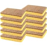 Gray Purple Life 10 Pieces Fibrous Custom Textured Plain Dish Sponge