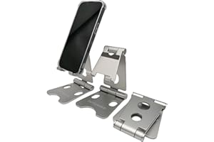 PUTOAHAO Argenté Support Telephone,Support Téléphone Bureau,Pied pour Telephone,Support Smartphone,Support de Telephone,Support pour iPhone 14 13 12 Pro Max Mini Plus,Huawei,Samsung,Xiaomi