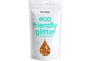 Hemway Eco Friendly Biodégradable Glitter 100 g / 3,5 oz cosmétique Bio Safe Étincelle végétalien pour le visage, fard à paupières, Craft - 1/8" 0,125" 3 mm - Cuivre