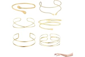 ClcIosis 6 Stück Oberarmreif Gold, Armreif Oberarm, Armreif Gold Oberarm Für Partys Und Besondere Anlässe