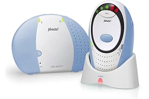 Alecto DBX-85 Cyfrowa elektroniczna niania Eco DECT (100% bez zakłóceń), duży zasięg do 300 m, funkcja rozmów, wskaźnik hałasu LED i lampka nocna