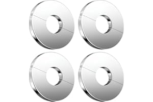 IFUDE 4 Stück Rosetten Abdeckung für Rohre, 23mm Rosetten Abdeckung Wasseruhr Abdeckrosette Edelstahl Abdeckung Geteilte Rohrmanschetten für WasserhäHne, Rohre, HeizköRperrohre