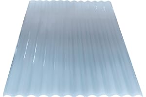 KAISER plastic® Sinus Lot de 10 plaques ondulées, extra solides (PC), lisses et claires, 0,8 mm d'épaisseur, onde 76/18, 90 x 120 cm, fabriquées en Allemagne