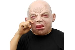 Young Wolf Kostium gruba maska płacząca na całą głowę dla dorosłych lateksowa maska płacząca Halloween impreza cosplay