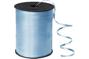 Eitolo 500 Yards Blue Ribbon for Balloons, 5mm Blue Curling Ribbons for Gift Wrapping Baby Blue Balloon String Bow Ribbon for Crafts Birthday Festival Christmas New Years Party Decorations