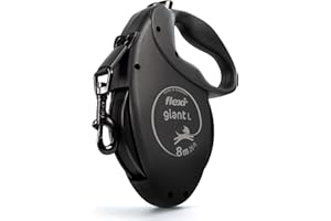 flexi® Giant Black Edition - Correa para Perros de hasta 50 kg (8 m), Color Negro