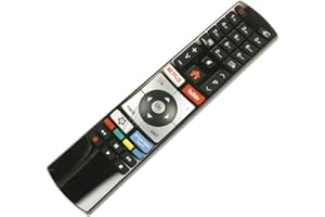 GÉNÉRIQUE Vestel RC4318/RC4318P Télécommande d'origine pour téléviseur Finlux Telefunken Edenwood 4K Ultra HD avec Netflix et YouTube