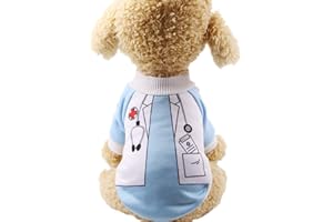 FANSU Halloween Kostüm Hund Haustier Hund Katze Halloween Kostüme, Einstellbare Warme Kleidung Netter Pullover Hundepullover Party Cosplay Dekoration (M,Doktor)