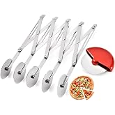5 Wheels Dough Cutter, Stainless Steel Pizza Cutter Wheels Stainless Steel Dough Cutter Set Pizza Cutter for Baking, Pastry,