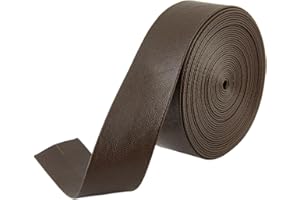 GORGECRAFT 5m*30mm*1mm Nastro di Rifinitura In Pelle PU Strisce di Pelle Pieghevoli Finta Pelle di Agnello Color Caffè Morbida Similpelle Stringhe Filo per Intrecciare Braccialetti Cinture Portachiavi