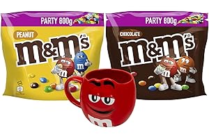 ‎M&M'S M&M'S Peanut & Chocolate + Henkelbecher I Schokolinsen I Geschenk I Probierpaket I Mix-Pack I Geschenkidee I Schokolade I Erdnuss I Fanartikel