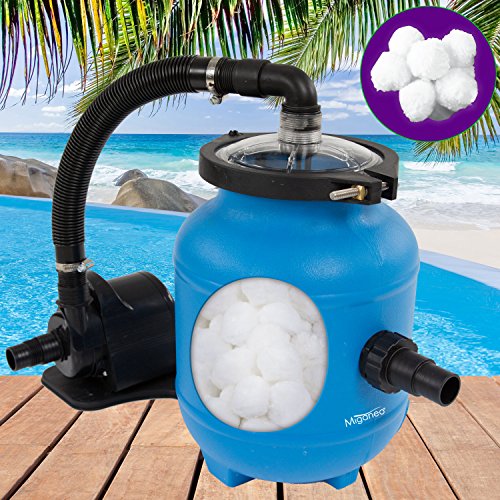 Miganeo® Speed clean 4000 Schwimmbadpumpe für Pool bis 14.000 Liter , inklusive Filter Balls - 2