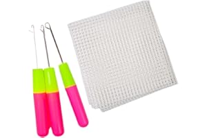 perfeclan Tela de malla para alfombras con gancho de pestillo, cómoda aguja de coser de agarre, tela de rejilla profesional para tejer alfombras de inicio, 100cmx150cm