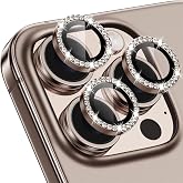 Coverzone İPhone 16 Pro / 16 Pro Max İle Uyumlu Y&uuml;ksek Kalite Parlak Elmas Desenli Taşlı &Ccedil;&ouml;l &Ouml;zel Tasarım Kamera Lens Koruyuc