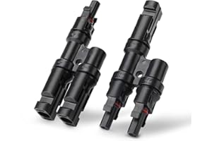 BougeRV Y Stecker Paar kompatibel mit 2.5mm² 4mm² 6mm² Solarkabel, T-Typ Solarstecker 2-fach Solarpanel Kabelstecker Photovoltaik Steckverbinder mit Easy-Klick Verschluss