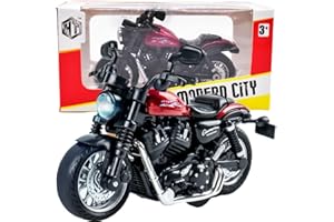 IhLux Giocattolo per Moto in Lega Modello, Decorazione Moto, Bambini Moto Giocattolo, Motocicletta in Lega, Giocattolo Veicolo Trazione Regali Moto Giocattolo per Bambini Giocattolo Intellettuale