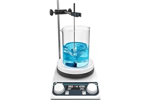 JOANLAB Piastra riscaldante con display digitale, agitatore magnetico da laboratorio, piastra riscaldante rivestita in ceramica, piastra di riscaldamento 280 °C, agitatore magnetico 3.000 ml, 200 –