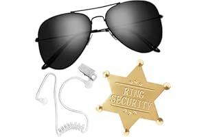 SALGIA Accesorios Juego de Cosplay de Policía Espía, Auricular Espía de Juguete, Auricular del Servicio Secreto Juguete, Juguete Espía para Niños