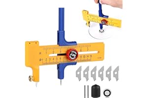 AONAYO Coupe-cercle pour papier, 1-15 cm, convient pour les traceurs de cercles, petits cercles, peut être utilisé pour couper du papier, du carton, du cuir, du compas professionnel
