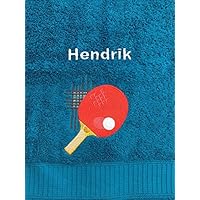 Tischtennis Handtuch bestickt mit Motiv und Name