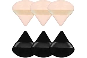 ‎KORINTIN Powder Puff, Make up Puff, Puderquaste Waschbare Dreieck velour 2.75 inch, Make up schwamm für Loser Puder Weich Körper Kosmetische Foundation Nass Trocken Makeup Werkzeug (6 Stück 1)